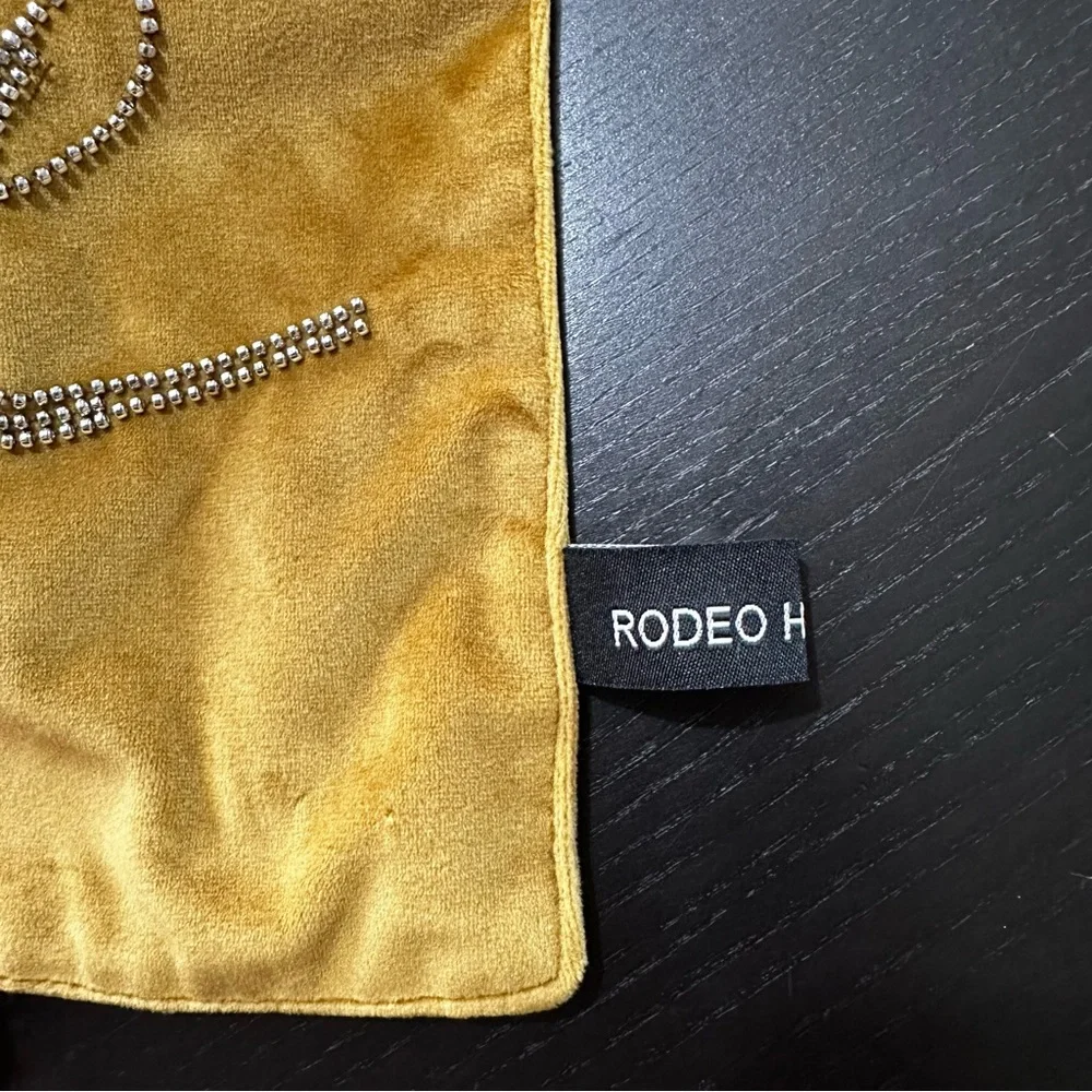 Rodeo Home Gold Velvet Table Runner‎ “Home” Rhinestone Design 13.5” x 66.5”